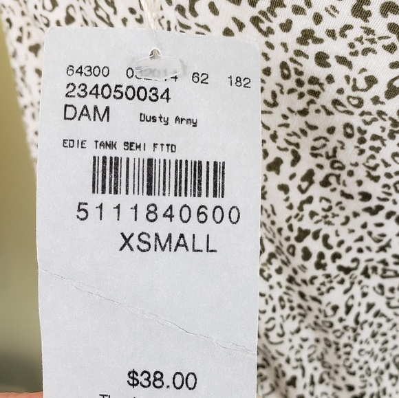 Obey Propaganda Animal Print Monogrammed Tank NWT - Picture 5 of 6
